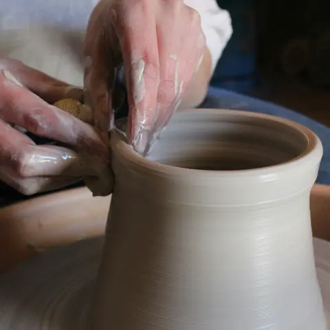 Artisan-crafted in small batches, each piece is made with high-fired porcelain – a durable, non-toxic material known for its strength & beauty. Fired to cone 10 in reduction, this process minimizes waste & ensures lasting quality. Thoughtful details like inlayed slip, brushwork, & lead-free glazes make every item safe for daily use & rich with intention. Mindfully made